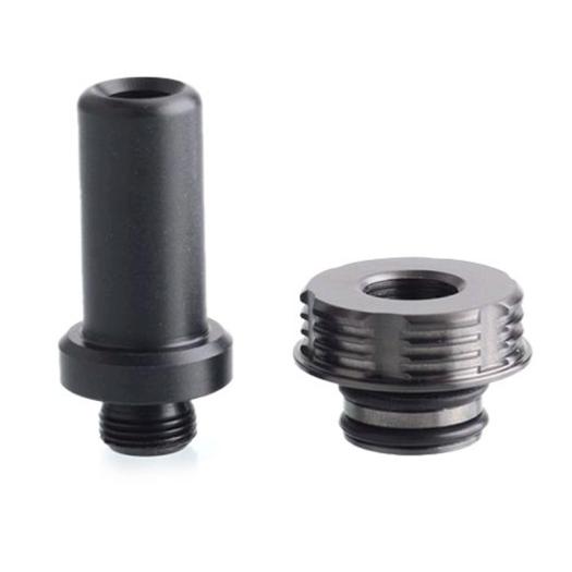 Drip Tip Long 510 - Black + Gunmetal - ThunderHead Creations