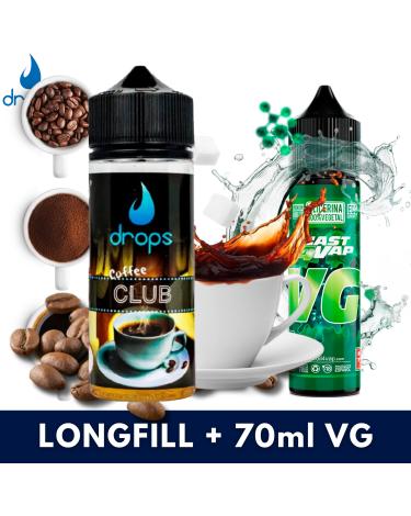 Drops Coffee Club Aroma 40ml Longfill + VG FAST 70ML