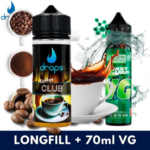 Drops Coffee Club Aroma 16ml/120 Longfill + VG FAST 70ML