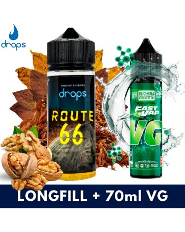 Drops Route 66 Aroma 40ml Longfill + VG FAST 70ML