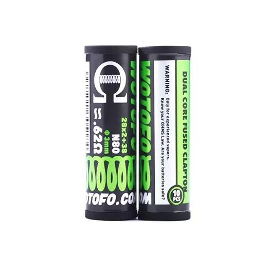 Dual Core Fused Clapton Coils - 28Gx2+38G 0.62Ω - 10 Uds - Wotofo