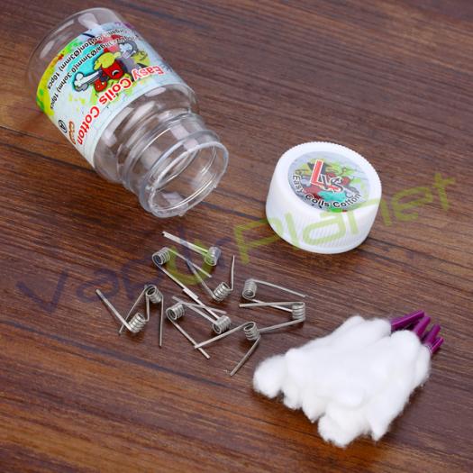Easy Coils Cotton - 10 Coils Fused Clapton + 10 Tiras Algodón