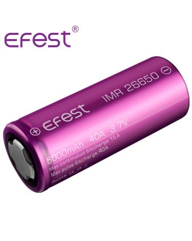 Batería IMR 26650 5000mAh 40A 3.7V Recargable de Alto Rendimiento