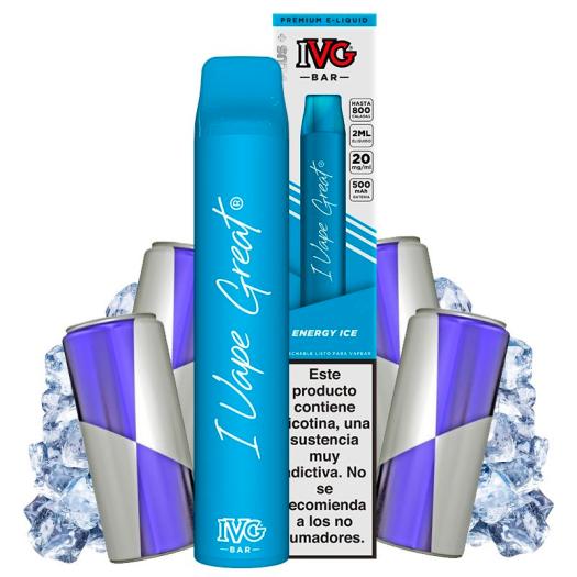 Energy Ice 600puffs - IVG Bar Plus 20mg - Pod Desechable