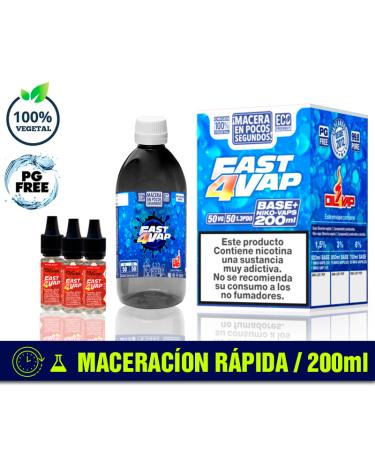 FAST4VAP - Pack Base + Nicokits 200ML - MACERACÍON RÁPIDA