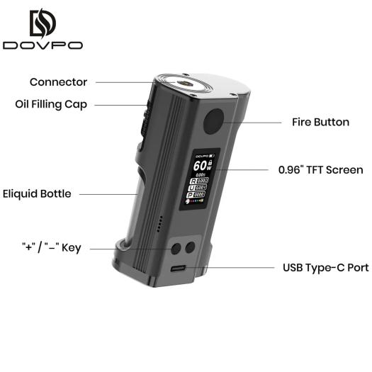 Flipside Solo 100W | Squonk | Dovpo (Flipside Bottle Incluida) RED