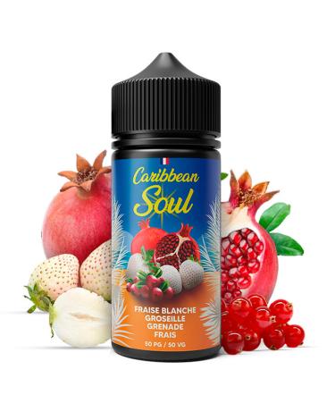 Fraise Blanche Groseille Grenade 100ml + 2 Nicokits - Caribbean Soul