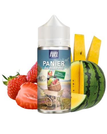 Fraise Pasteque jaune 100ml + NIcokits - Panier by Maison Fuel
