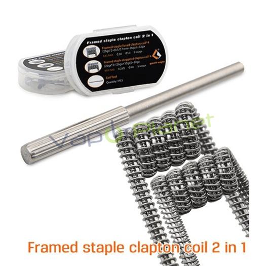 Framed Staple Clapton Coil 2 in 1 (8 uds)- Resistencias Prefabricadas Framed Staple Clapton Coil 2 in 1 (8 uds)- Resistencias Prefabricadas