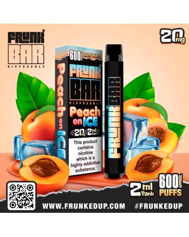 Frunk Bar PEACH ON ICE 600 Puffs 20mg - POD DESECHABLE