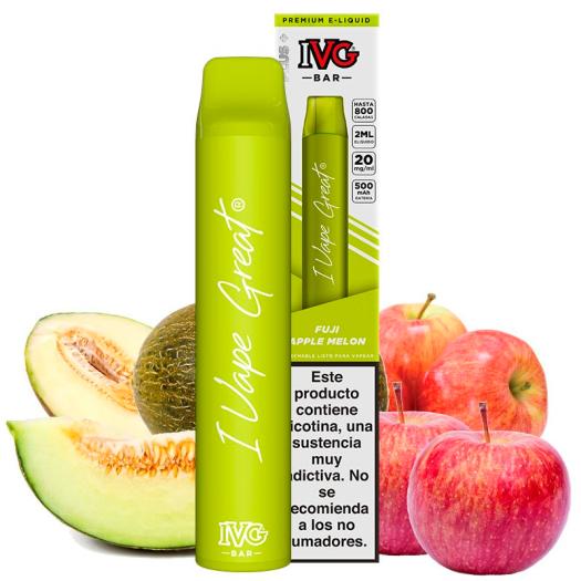 Fuji Apple Melon 600puffs – IVG Bar Plus 20mg – Pod Desechable