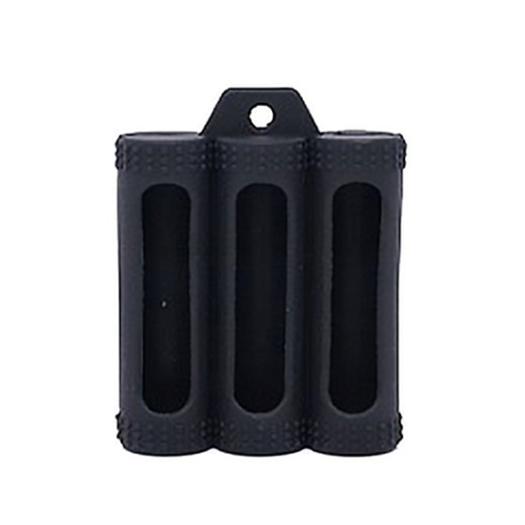 Funda de silicona Negra para 3 Baterías 18650