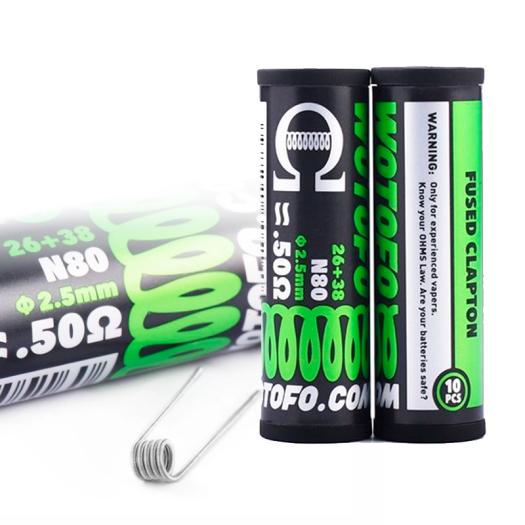 Fused Clapton Coils 26+38G 0.5ohm 10pcs - Wotofo