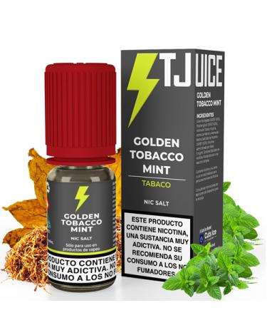 GOLDEN TOBACO MINT T-Juice Salts 10 ml – 10mg y 20mg – Líquido con SALES DE NICOTINA