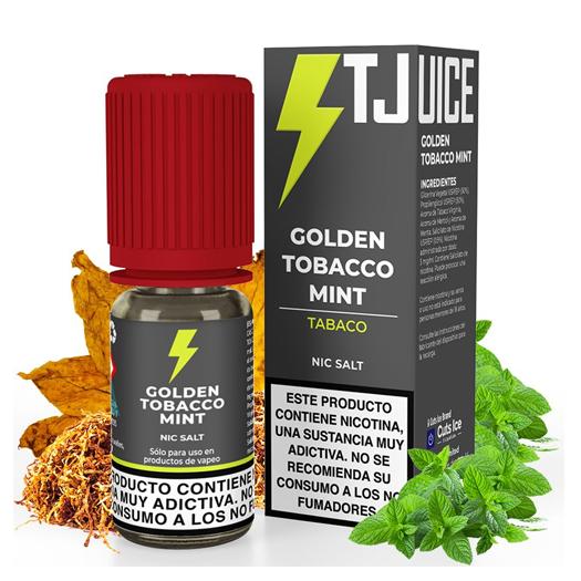 GOLDEN TOBACO MINT T-Juice Salts 10 ml – 10mg y 20mg – Líquido con SALES DE NICOTINA GOLDEN TOBACO MINT T-Juice Salts 10 ml – 10mg y 20mg – Líquido con SALES DE NICOTINA