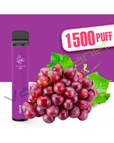 GRAPE Elf Bar 1500 4,8ml Pod System - Desechable - SIN NICOTINA