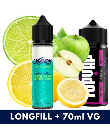 Green Apple Lemon Lime 20ml/60 (Longfill) Ossem + 70ml VG Fast