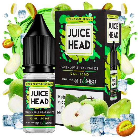 Green Apple Pear Kiwi Ice 10ml - Juice Head Nic Salts & Bombo