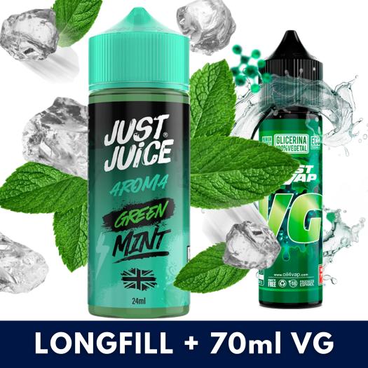 Green Mint Range 24ml/120 (Longfill) - Just Juice + 70ml VG Fast