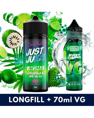 Guanaba Lime Ice 24ml/120 (Longfill) Just Juice + 70ml VG Fast