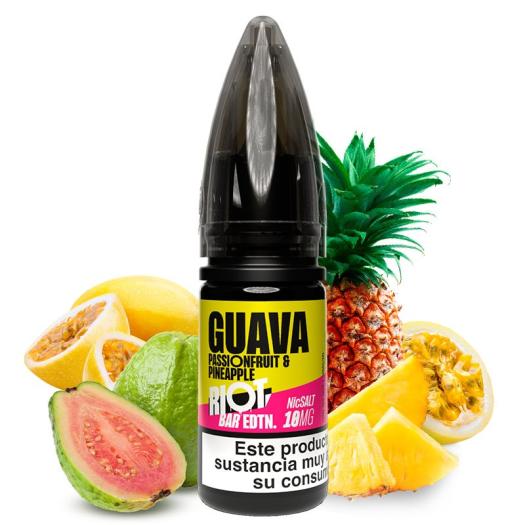 GUAVA PASSIONFRUIT PINEAPPLE - Riot Squad Bar EDTN 10 ml - 10 mg y 20 mg - Líquido con SALES DE NICOTINA