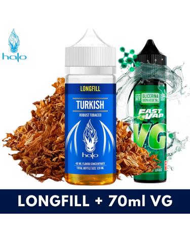 Halo Turkish Tobacco Aroma 40ml Longfill + VG FAST 70ML