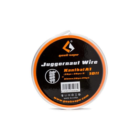 Hilo Resistivo Juggernaut Kanthal A1 ( 28Ga+38Ga)*2 + ( 38Ga*24Ga)- Geekvape