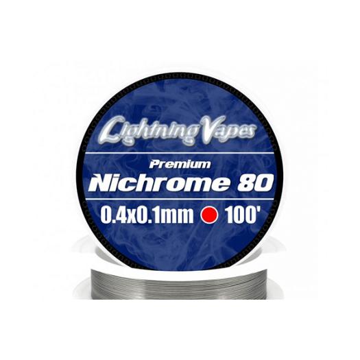 Hilo Resistivo NICHROME 80 0.4x0.1 - 30 Metros Lightning Vapes