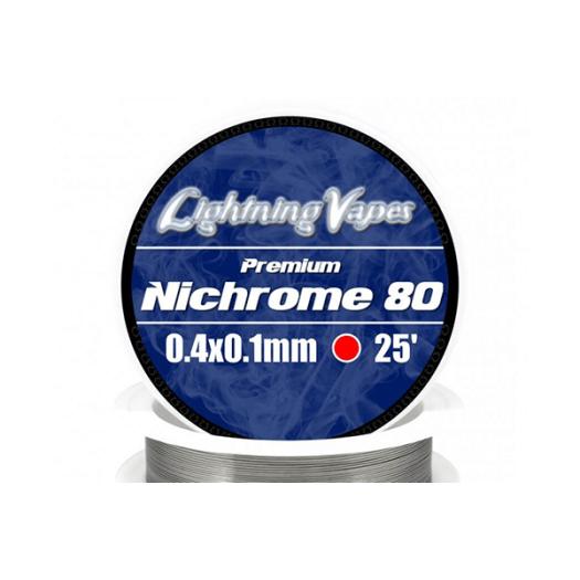 Hilo Resistivo NICHROME 80 0.4x0.1 - 7,5Metros - Lightning Vapes Hilo Resistivo NICHROME 80 0.4x0.1 - 7,5Metros - Lightning Vapes