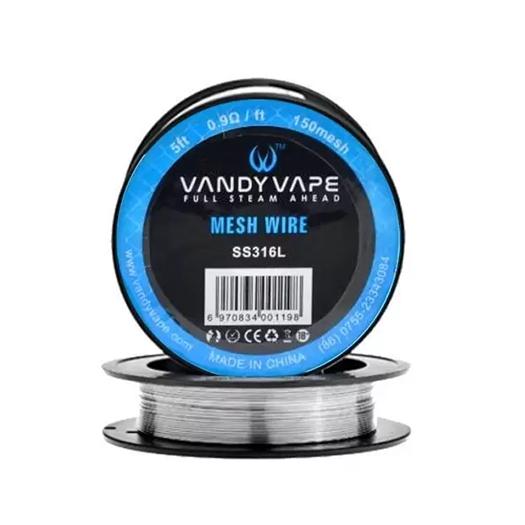 Hilo Resistivo SS316 mesh wire 150mesh 5ft (0.9Ω/ft) - Vandy Vape