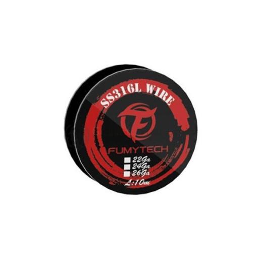 Hilo Resistivo SS316L Wire 10m (22ga/24ga/26ga) - Fumytech