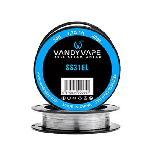 Hilo Resistivo Superfine MTL Wire Ni80 - SS316L 5.48 ohm / FT - SS316L 2.37 ohm / FT - Vandy Vape