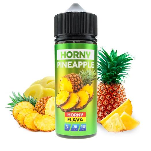 Horny Flava - Pineapple 100 ml + 2 Nicokits Gratis Horny Flava - Pineapple 100 ml + 2 Nicokits Gratis