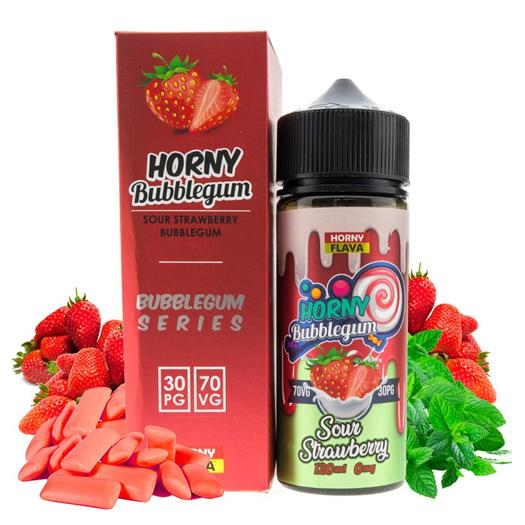 Horny Flava - Sour Strawberry Bubblegum 100ml + 2 Nicokits Gratis Horny Flava - Sour Strawberry Bubblegum 100ml + 2 Nicokits Gratis