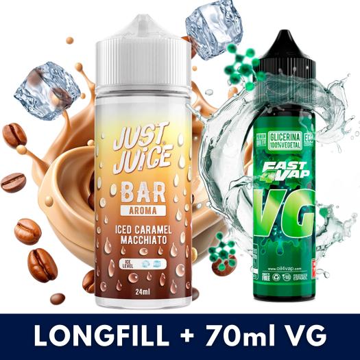 Iced Caramel Macchiato 24ml/120 (Longfill) Just Juice Bar + 70ml VG Fast Iced Caramel Macchiato 24ml/120 (Longfill) Just Juice Bar + 70ml VG Fast