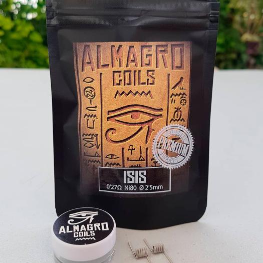 ISIS - Single coil 0.27Ω Ni80 ⵁ2.5mm 5.5vueltas ALMAGRO Coils