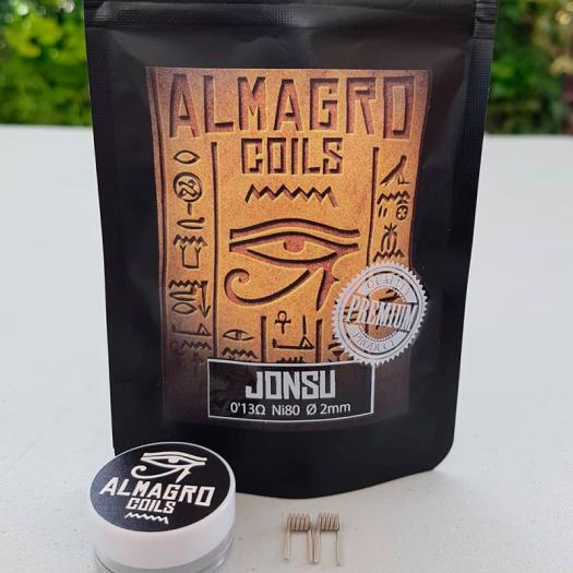 JONSU - Dual coil 0.13Ω Ni80 ⵁ2mm 5vueltas ALMAGRO Coils