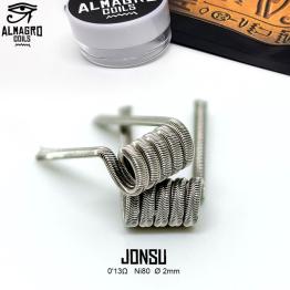 JONSU - Dual coil 0.13Ω Ni80 ⵁ2mm 5vueltas ALMAGRO Coils