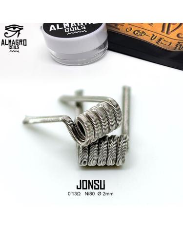 JONSU - Dual coil 0.13Ω Ni80 ⵁ2mm 5vueltas ALMAGRO Coils