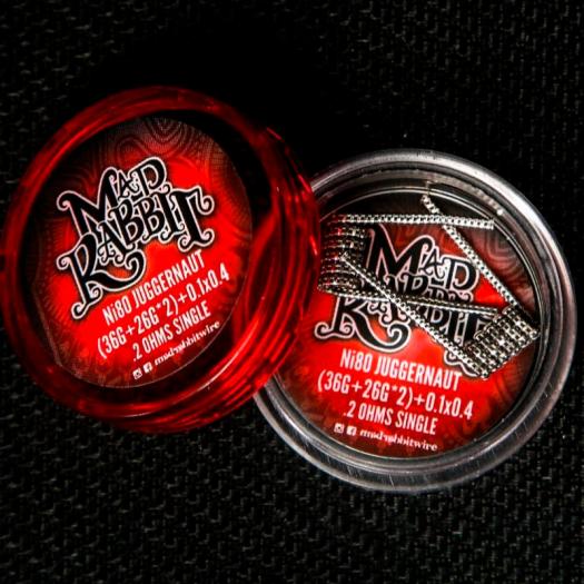 Juggernaut Coil (36g+26G*2)0.1x0.4 - 0.2 Single Coil Nichrome 80 Mad Rabbit