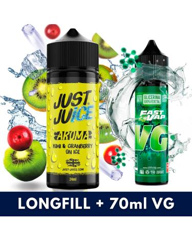 Kiwi Cranberry On Ice 24ml/120 (Longfill) Just Juice + 70ml VG Fast