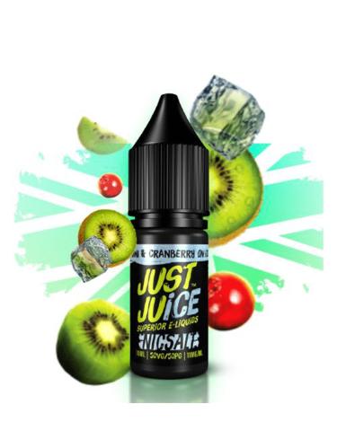 KIWI & CRANBERRY ON ICE - JUST JUICE SALT 10 ml - 5mg - 11 mg y 20 mg - Líquido con SALES DE NICOTINA