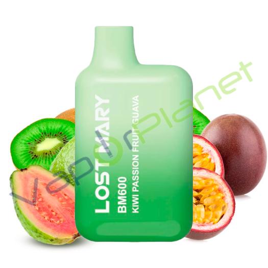 KIWI PASSION GUAVA Elf Bar Lost Mary BM600 20mg Salt - Desechable