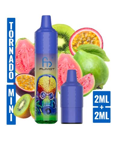 Kiwi Passion Guava Mini Tornado 1200 (con 2 Pods 2ml 20mg) Fumot