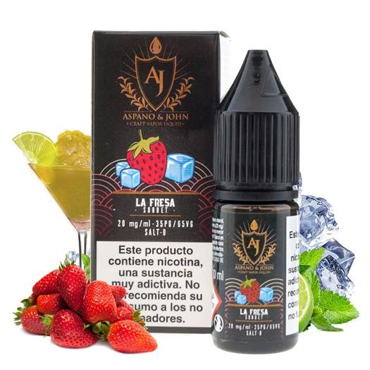 LA FRESA SORBET - Aspano & John 10 ml - 10mg y 20mg - SALES DE NICOTINA LA FRESA SORBET - Aspano & John 10 ml - 10mg y 20mg - SALES DE NICOTINA
