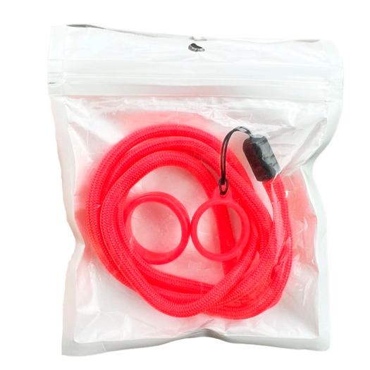 Lanyard Con Anilla De Silicona Rojo