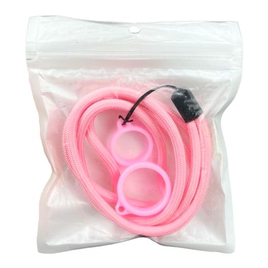 Lanyard Con Anilla De Silicona Rosa