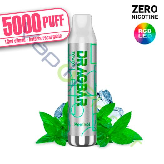 LED – Dragbar MENTHOL 13ml – 5000 PUFF – Desechable SIN NICOTINA