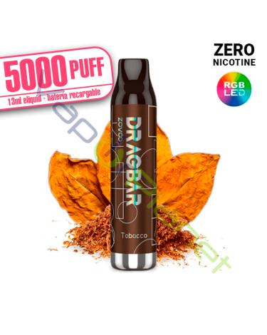 LED – Dragbar TOBACCO 13ml – 5000 PUFF – Desechable SIN NICOTINA