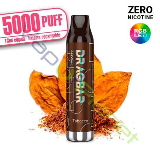LED – Dragbar TOBACCO 13ml – 5000 PUFF – Desechable SIN NICOTINA
